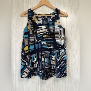 Nic+Zoe Sleeveless Blouse Women's XS  Abstract Print NWT